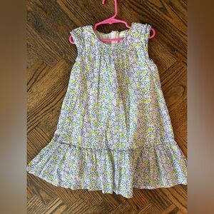 Mini Boden Floral Dress with Pink and Green Accents in Girls 4/5